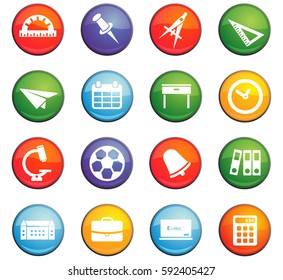school vector icons for user interface design