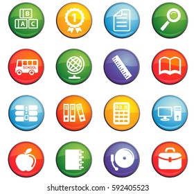 school vector icons for user interface design