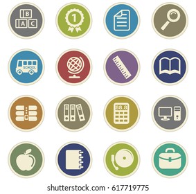 school vector icons for user interface design