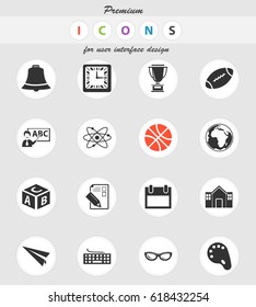 school vector icons for user interface design
