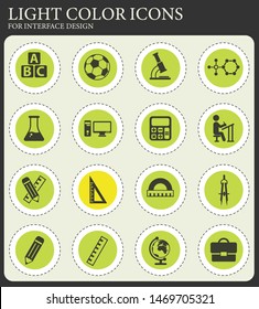 school vector icons for web and user interface design