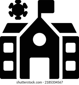 ilustración de la escuela Vector en un fondo transparente. Símbolos de calidad superior. Iconos vectoriales de glifos para diseño de conceptos y gráficos. 

