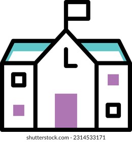 school Vector illustration on a transparent background. Premium quality symmbols. Line Color vector icons for concept and graphic design.