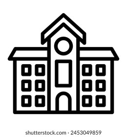 Diseño de iconos de línea de Vector escolar