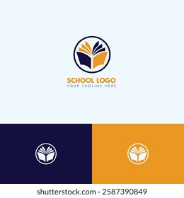 School vector logo design template