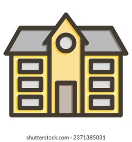 School Vector Thick Line Filled Colors Icon For Personal And Commercial Use.
