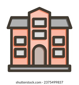 School Vector Thick Line Filled Colors Icon For Personal And Commercial Use.
