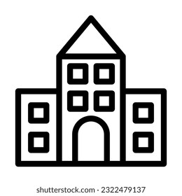 Icono De Línea Espesa Del Vector Escolar Para Uso Personal Y Comercial.
