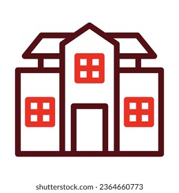 School Vector Thick Line Two Color Icons For Personal And Commercial Use.
