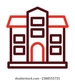 School Vector Thick Line Two Color Icons For Personal And Commercial Use.
