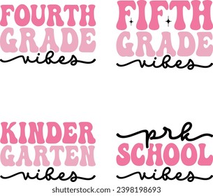 school vibes retro design bundle and digital download