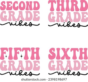 school vibes retro design bundle and digital download