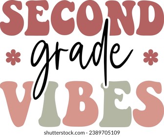 school vibes retro design and digital download