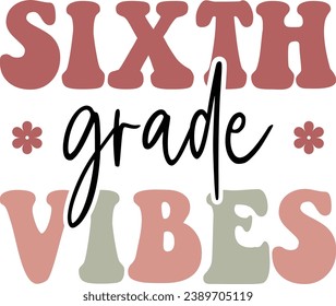 school vibes retro design and digital download