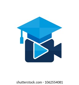 School Video Logo Icon Design