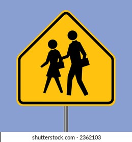 School warning sign - VECTOR