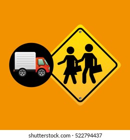 school warning traffic sign concept vector illustration eps 10