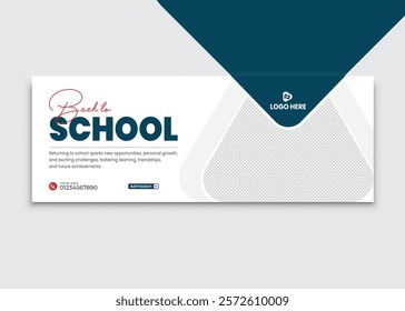 School web banner or cover template