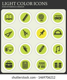 school web icons for user interface design