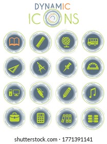 school web icons for user interface design