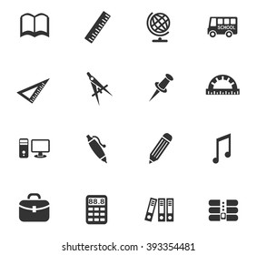 school web icons for user interface design