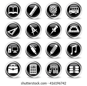 school web icons for user interface design