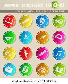 school web icons for user interface design