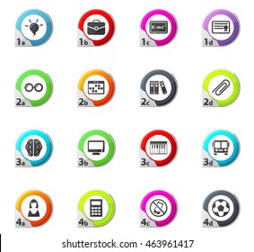 School web icons for user interface design