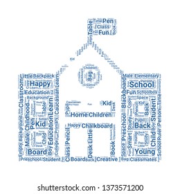 school word cloud. tag cloud about school
