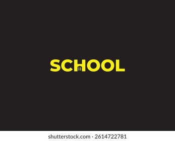 School word  is a creative T-shirt and logo design.