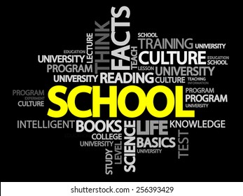 School words cloud concept
