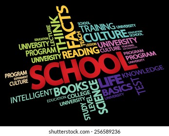School words cloud concept