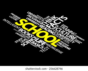 School words cloud concept