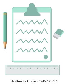 school or work supplies art vector