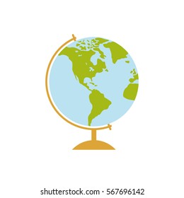 School world globe icon vector illustration graphic design