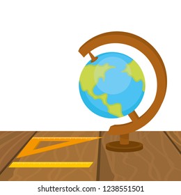 school world map cartoon