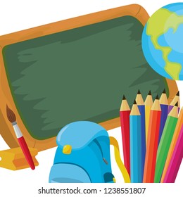school world map cartoon