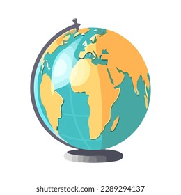 icono de mapa físico del mundo escolar aislado