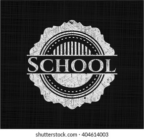 School written with chalkboard texture
