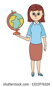 school young teacher woman