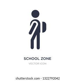 school zone icon on white background. Simple element illustration from Maps and Flags concept. school zone sign icon symbol design.