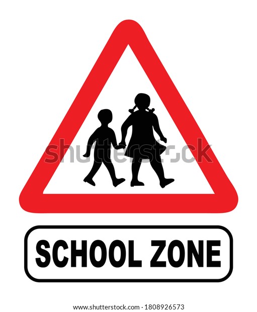 SCHOOL ZONE\
SIGNAGE or TRAFFIC SIGN VECTOR FILE\
