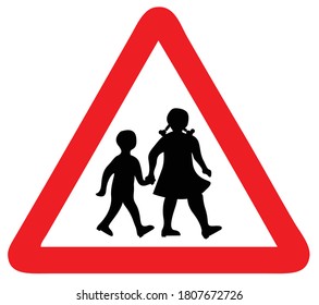 School Zone Traffic Sign Vector Illustration Stock Vector (Royalty Free ...