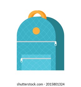 schoolbag blue supply education icon