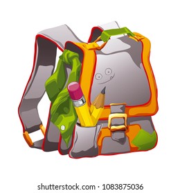 
Schoolbag cartoon. Vector illustration