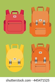 Schoolbag flat illustration. Bag for school.