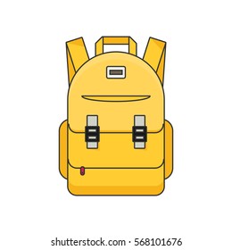 Schoolbag flat illustration. Bag for school.