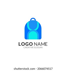 Ilustración plana de bolso escolar - Color negro del icono del bolso escolar. Pictograma de bolso escolar, signo, símbolo, etiqueta. Símbolo de bolsa. Ilustración del vector