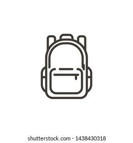 Schoolbag icon. Trendy modern thin line illustration of a school backpack bag.