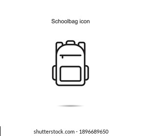 Schoolbag icon vector illustration graphic on background